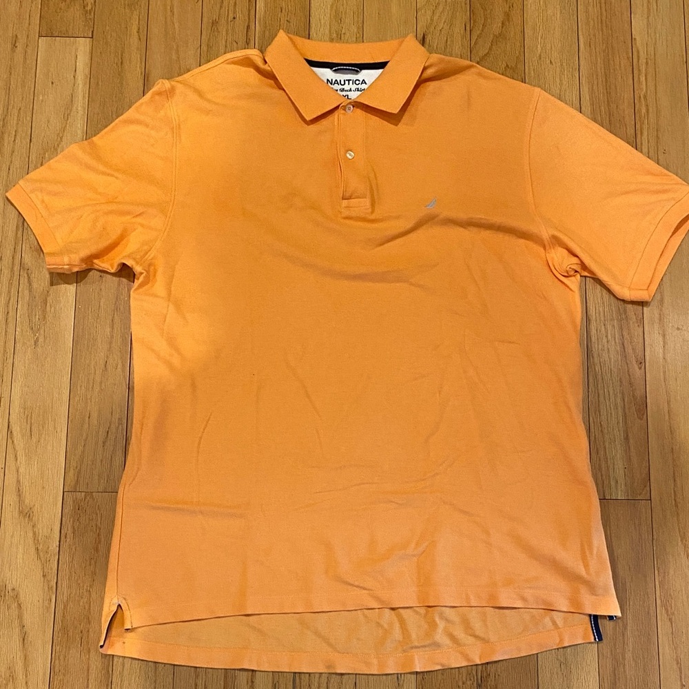 Nautica Men's Orange Polo Shirt